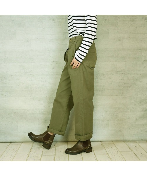 aity（アイティ）の「ツイルタックワイドパンツ チノパンツ ストレッチ 無地（チノパンツ・レディース・ブラック/カーキ/ベージュ・M/L/LL/3L/4L）」の5枚目の写真