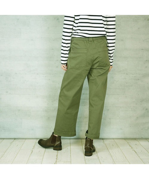aity（アイティ）の「ツイルタックワイドパンツ チノパンツ ストレッチ 無地（チノパンツ・レディース・ブラック/カーキ/ベージュ・M/L/LL/3L/4L）」の6枚目の写真