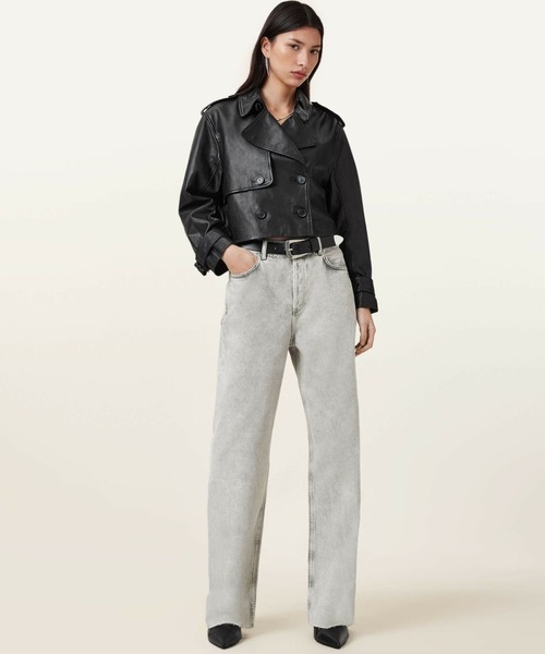 ALLSAINTS（オールセインツ）の「ALLSAINTS HENDRY CROP TRENCH（ライダースジャケット・レディース・ブラック・X-SMALL/SMALL）」の5枚目の写真