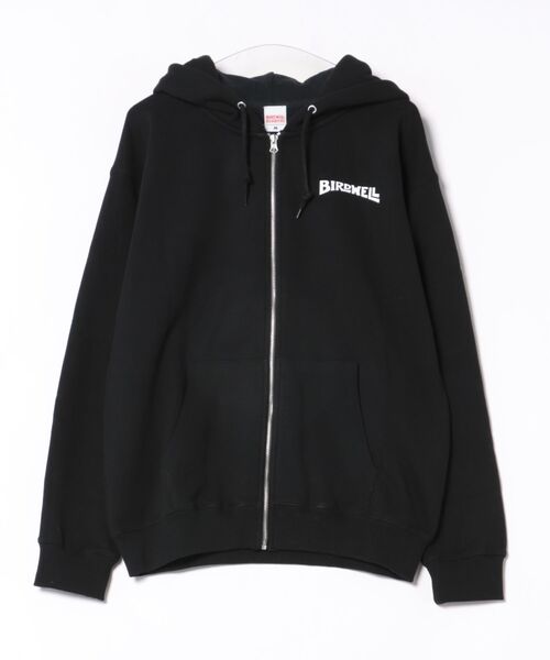 BIRDWELL（バードウェル）の「【BIRDWELL/バードウェル】WORDMARK LOCKUP ZIP HOODIE-JP　JAPAN LIMITED　日本別注　ブランドロゴ　ジップアップパーカー　フーディー（パーカー・メンズ・ブラック/ネイビー/ヘザーグレー・X-LARGE/MEDIUM/LARGE/SMALL）」の4枚目の写真