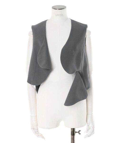 UN3D.（アンスリード）の「WAVE ASYMMETRY VEST / ウェーブアシンメトリーベスト（ベスト・レディース・ブラック/グレー・FREE）」の13枚目の写真