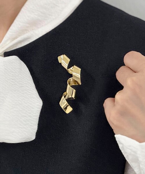 NOLLEY’S（ノーリーズ）の「【grace grace/グラスグラス】スクリューブローチ（ブローチ/コサージュ・レディース・ゴールド/シルバー・FREE）」の10枚目の写真