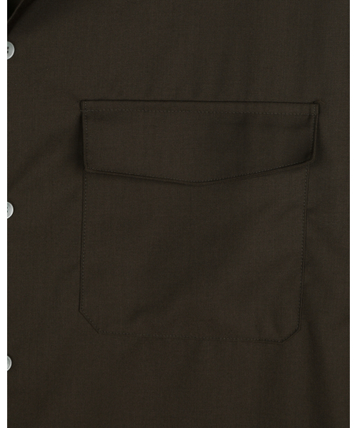 BESLOW（ビースロー）の「MILITARY CONVERTIBLE COLLAR SHIRT DARK BROWN（シャツ/ブラウス・メンズ・その他・LARGE/MEDIUM/X-LARGE/SMALL）」の3枚目の写真