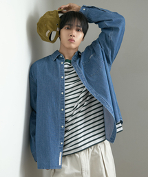 COVERNAT | ベーシックデニムシャツ ブルー(シャツ/ブラウス)