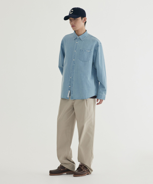 COVERNAT（カバーナット）の「ベーシックデニムシャツ ブルー（シャツ/ブラウス・メンズ・その他・LARGE/X-LARGE/MEDIUM/X-SMALL/SMALL/XX-LARGE）」の5枚目の写真