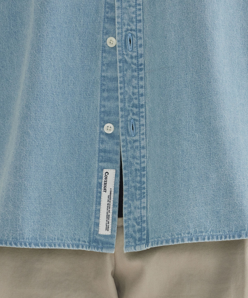 COVERNAT（カバーナット）の「ベーシックデニムシャツ ブルー（シャツ/ブラウス・メンズ・その他・LARGE/X-LARGE/MEDIUM/X-SMALL/SMALL/XX-LARGE）」の8枚目の写真