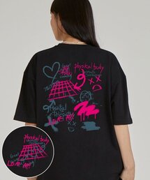 ASTRAL PROJECTION（アストラルプロジェクション）の「バックアストラルグラフィティ ラウンドネック 40番手ダブルウィーブ綿半袖Tシャツ_ブラック（Tシャツ/カットソー）」