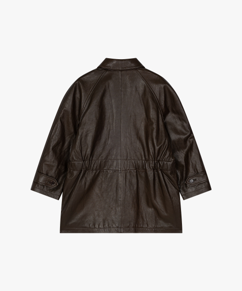 grove（グローブ）の「WILBUR LEATHER HALF COAT (BROWN)（ダッフルコート・レディース・ブラウン・FREE）」の5枚目の写真