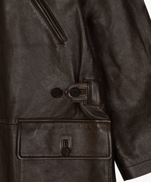 grove（グローブ）の「WILBUR LEATHER HALF COAT (BROWN)（ダッフルコート・レディース・ブラウン・FREE）」の6枚目の写真