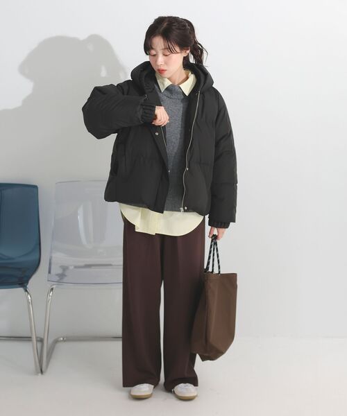 le.coeur blanc（ルクールブラン）の「ジャージーイージーワイドパンツ（その他パンツ・レディース・ブラウン/ブラック/グレー・38）」の12枚目の写真