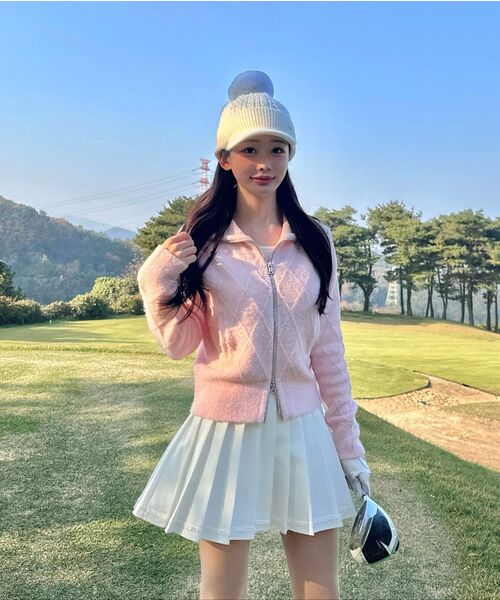 LORDLOAR(ロードロアル)の「ケーブル防風ジップアップニット PINK(ニット/セーター・レディース・その他・SMALL/MEDIUM)」の5枚目の写真