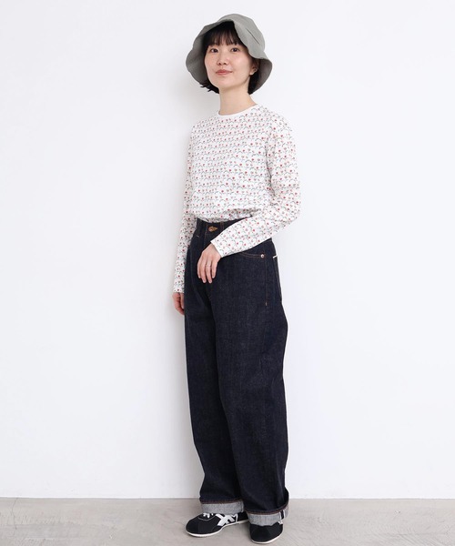 l'atelier du savon(アトリエドサボン)の「ならんだチューリップ プリントロンT(Tシャツ/カットソー・レディース・ホワイト/イエロー・FREE)」の18枚目の写真