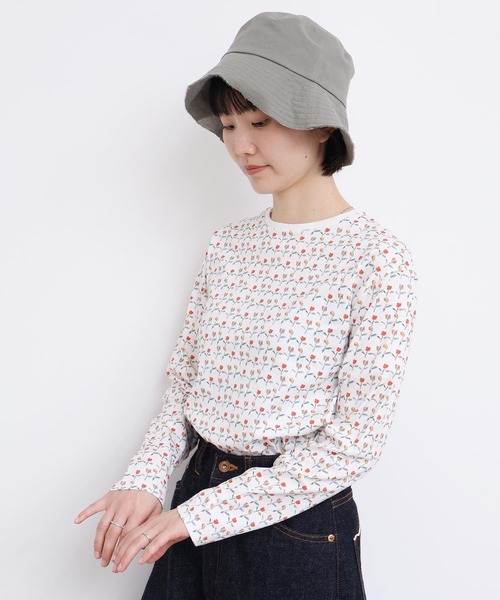 l'atelier du savon(アトリエドサボン)の「ならんだチューリップ プリントロンT(Tシャツ/カットソー・レディース・ホワイト/イエロー・FREE)」の8枚目の写真