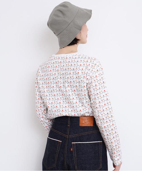 l'atelier du savon(アトリエドサボン)の「ならんだチューリップ プリントロンT(Tシャツ/カットソー・レディース・ホワイト/イエロー・FREE)」の9枚目の写真