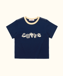 COTTE（コッテ）の「ドゥドゥルガーデン クロップTシャツ(ネイビー)（Tシャツ/カットソー）」