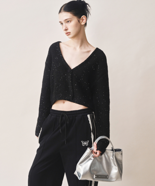 NICK&NICOLE（ニックアンドニコール）の「CRYSTAL FAUX LEATHER TOTE BAG_SILVER（ショルダーバッグ・レディース・その他・FREE）」の10枚目の写真