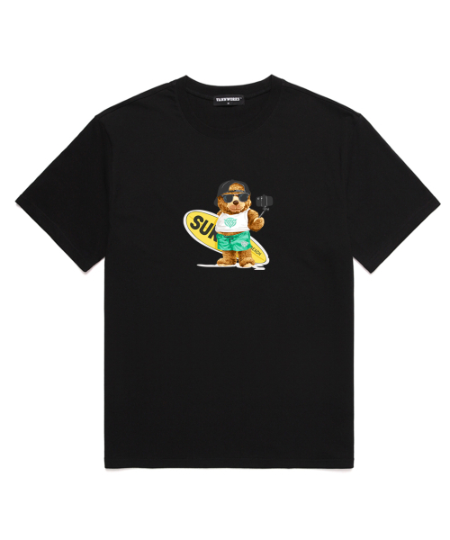 VANNWORKS(バンワークス)の「SURF BEAR オーバーサイズ 半袖Tシャツ (VNDTS210) ブラック(Tシャツ/カットソー・レディース・その他・SMALL/X-LARGE/XX-LARGE/LARGE/MEDIUM)」の1枚目の写真