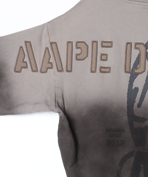 AAPE BY A BATHING APE（エーエイプバイアベイシングエイプ）の「AAPE PULLOVER HOODIE（パーカー・メンズ・ベージュ系その他/ライトブラック・SMALL/LARGE/X-LARGE/MEDIUM）」の4枚目の写真