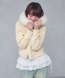 FCMM（エフシーエムエム）の「【日本限定】FUR HOODIE KNIT / ファーフーディニット（パーカー）」