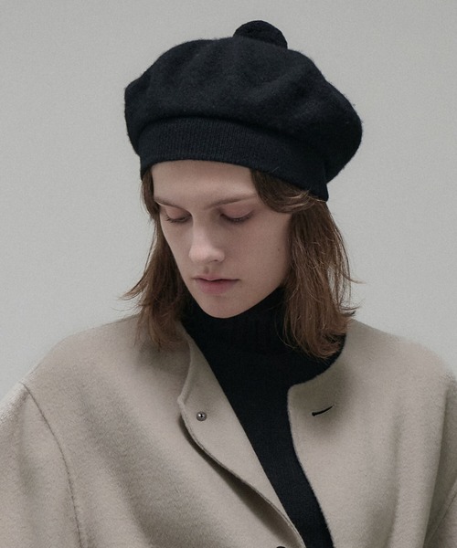 ROBERT MACKIE（ロバートマッキー）の「MACKIE | ポンポン ウール フェルトベレー UNISEX（ハンチング/ベレー帽・レディース・ネイビー/ブラック・F）」の12枚目の写真