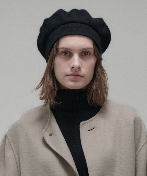 ROBERT MACKIE（ロバートマッキー）の「MACKIE | ポンポン ウール フェルトベレー UNISEX（ハンチング/ベレー帽・レディース・ネイビー/ブラック・F）」の13枚目の写真