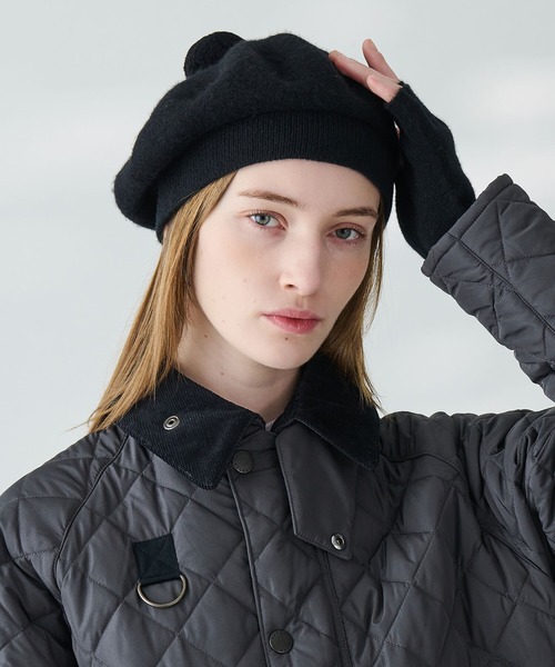 ROBERT MACKIE（ロバートマッキー）の「MACKIE | ポンポン ウール フェルトベレー UNISEX（ハンチング/ベレー帽・レディース・ネイビー/ブラック・F）」の10枚目の写真