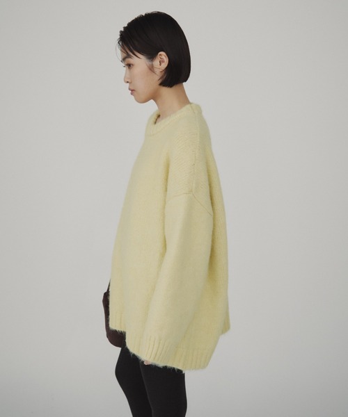 duei(デュイ)の「オーバーサイズルーズクルーネックニット(ニット/セーター・レディース・ライトグレー/チャコールグレー/イエロー・FREE)」の19枚目の写真