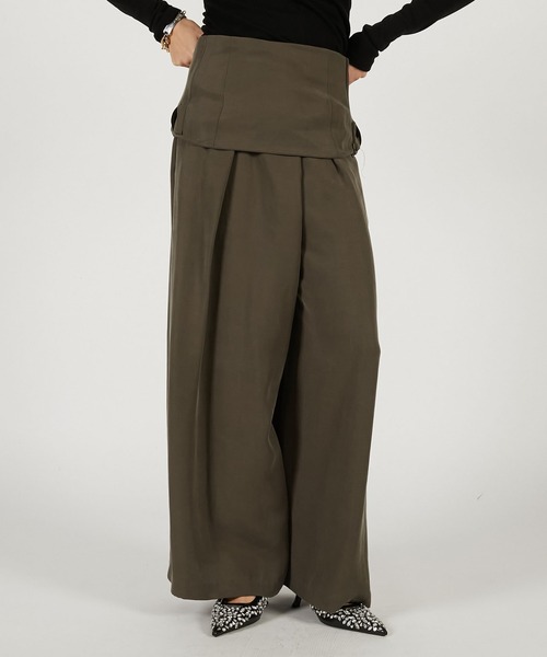 PRANK PROJECT（プランクプロジェクト）の「バックドレープ2WAYオールインワン / Back Drape 2WAY All-in-One（パンツドレス・レディース・ブラック/カーキ・36/38）」の19枚目の写真