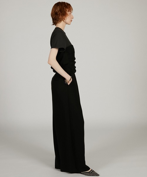 PRANK PROJECT（プランクプロジェクト）の「バックドレープ2WAYオールインワン / Back Drape 2WAY All-in-One（パンツドレス・レディース・ブラック/カーキ・36/38）」の11枚目の写真