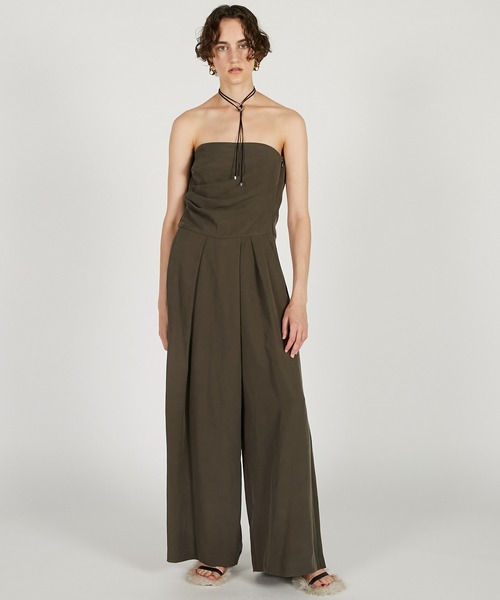 PRANK PROJECT（プランクプロジェクト）の「バックドレープ2WAYオールインワン / Back Drape 2WAY All-in-One（パンツドレス・レディース・ブラック/カーキ・36/38）」の12枚目の写真