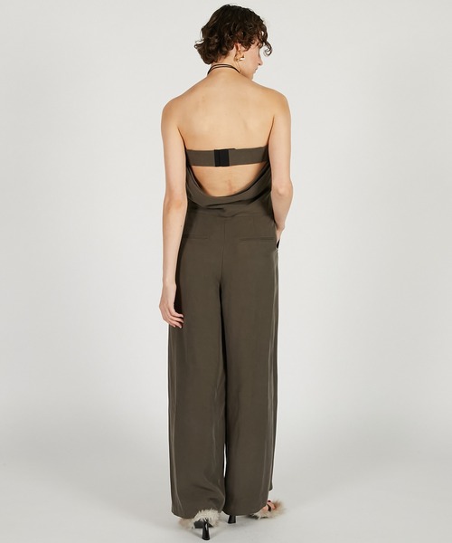 PRANK PROJECT（プランクプロジェクト）の「バックドレープ2WAYオールインワン / Back Drape 2WAY All-in-One（パンツドレス・レディース・ブラック/カーキ・36/38）」の15枚目の写真