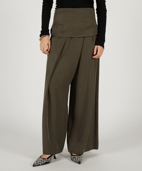 PRANK PROJECT（プランクプロジェクト）の「バックドレープ2WAYオールインワン / Back Drape 2WAY All-in-One（パンツドレス・レディース・ブラック/カーキ・36/38）」の18枚目の写真