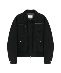 EYEUNDERSTAND（アイアンダスタンド）の「アウトポケットワークジャケット(ブラック)（MA-1）」