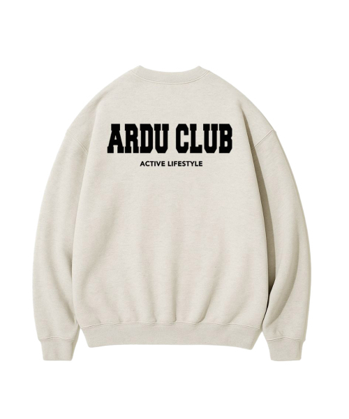 ARDU（アルジュ）の「オーバーサイズクラシックロゴスウェットシャツ（スウェット・レディース・ライトグレー/ブラック/オートミール・X-LARGE/LARGE）」の9枚目の写真