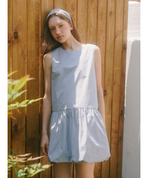 UNNOUT（アナウト）の「BANDING BALLOON MINI DRESS SKY（ワンピース）」