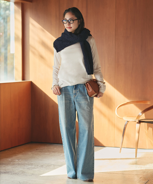 plage（プラージュ）の「loose fit nuance long Tシャツ（Tシャツ/カットソー・レディース・チャコールグレー/ブラウン/ホワイト/アイボリー・FREE）」の16枚目の写真