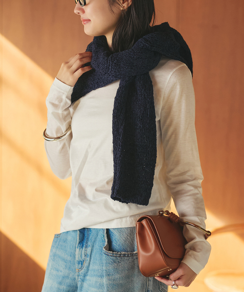 plage（プラージュ）の「loose fit nuance long Tシャツ（Tシャツ/カットソー・レディース・チャコールグレー/ブラウン/ホワイト/アイボリー・FREE）」の20枚目の写真