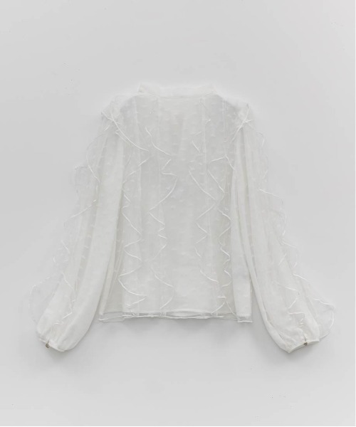 RANDA(ランダ)の「【Heart Collection】ハートチュールフリルボウタイブラウス(シャツ/ブラウス・レディース・ホワイト/ブラック・FREE)」の16枚目の写真
