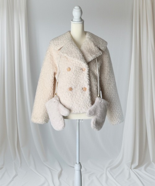 LADYM(ラディム)の「【LADYM】Teddy Boa Sailor Coat(その他アウター・レディース・アイボリー/ブラウン系その他・FREE)」の1枚目の写真