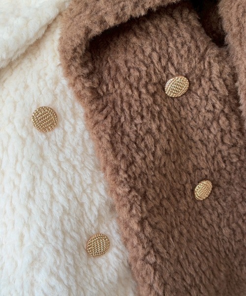 LADYM(ラディム)の「【LADYM】Teddy Boa Sailor Coat(その他アウター・レディース・アイボリー/ブラウン系その他・FREE)」の6枚目の写真