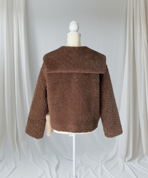 LADYM(ラディム)の「【LADYM】Teddy Boa Sailor Coat(その他アウター・レディース・アイボリー/ブラウン系その他・FREE)」の8枚目の写真