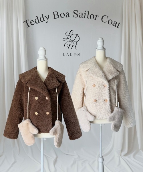 LADYM(ラディム)の「【LADYM】Teddy Boa Sailor Coat(その他アウター・レディース・アイボリー/ブラウン系その他・FREE)」の9枚目の写真