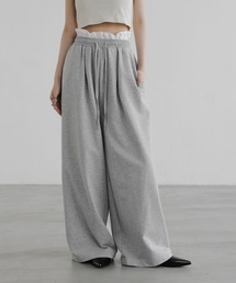 LOWRYS FARM | Ｗウエストスウェットワイドパンツ　640899(スウェットパンツ)