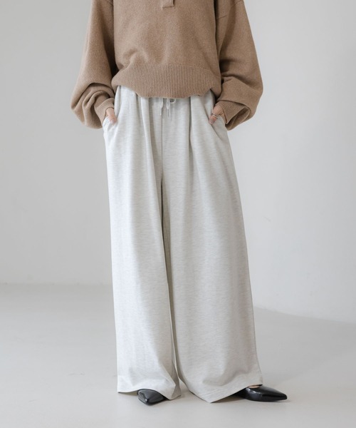 LOWRYS FARM（ローリーズファーム）の「Ｗウエストスウェットワイドパンツ　640899（スウェットパンツ・レディース・グレー/ライトグレー/ネイビー・FREE）」の8枚目の写真