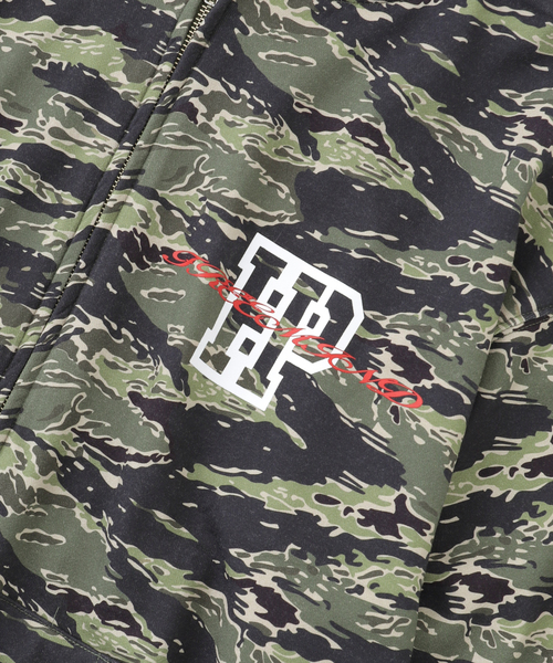 JOINT WORKS(ジョイントワークス)の「PLAYHOUR /プレイアワー Tiger Camo Zip Hoodie(パーカー・メンズ・カーキ・2/1)」の4枚目の写真