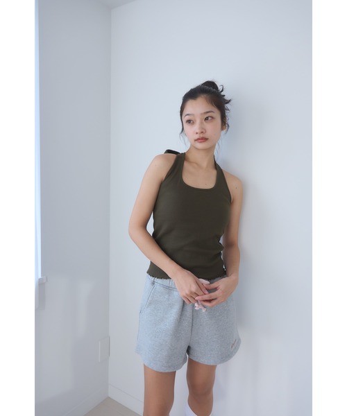 Smyeon（スミョン）の「Ribbon halter-neck top/リボンホルターネック