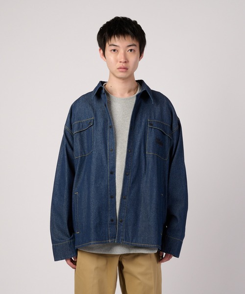 FIRST DOWN(ファーストダウン)の「デニム シャツ ブルゾン(ブルゾン・メンズ・インディゴブルー/ブラック・L/M/XL)」の15枚目の写真