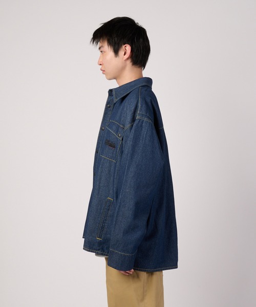 FIRST DOWN(ファーストダウン)の「デニム シャツ ブルゾン(ブルゾン・メンズ・インディゴブルー/ブラック・L/M/XL)」の16枚目の写真