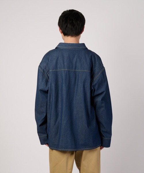 FIRST DOWN(ファーストダウン)の「デニム シャツ ブルゾン(ブルゾン・メンズ・インディゴブルー/ブラック・L/M/XL)」の17枚目の写真