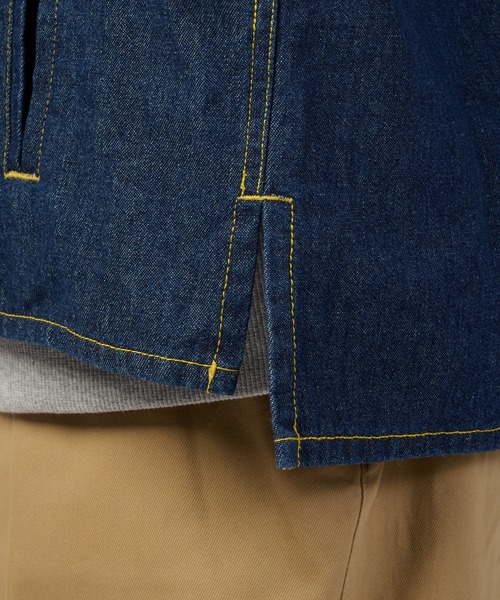 FIRST DOWN(ファーストダウン)の「デニム シャツ ブルゾン(ブルゾン・メンズ・インディゴブルー/ブラック・L/M/XL)」の21枚目の写真